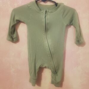 Cloud Island Green Footie One Piece with Zipper Closure